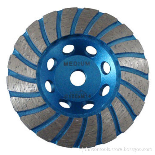 105mm diamond turbo cup wheel, segments measures 20 x 5mm